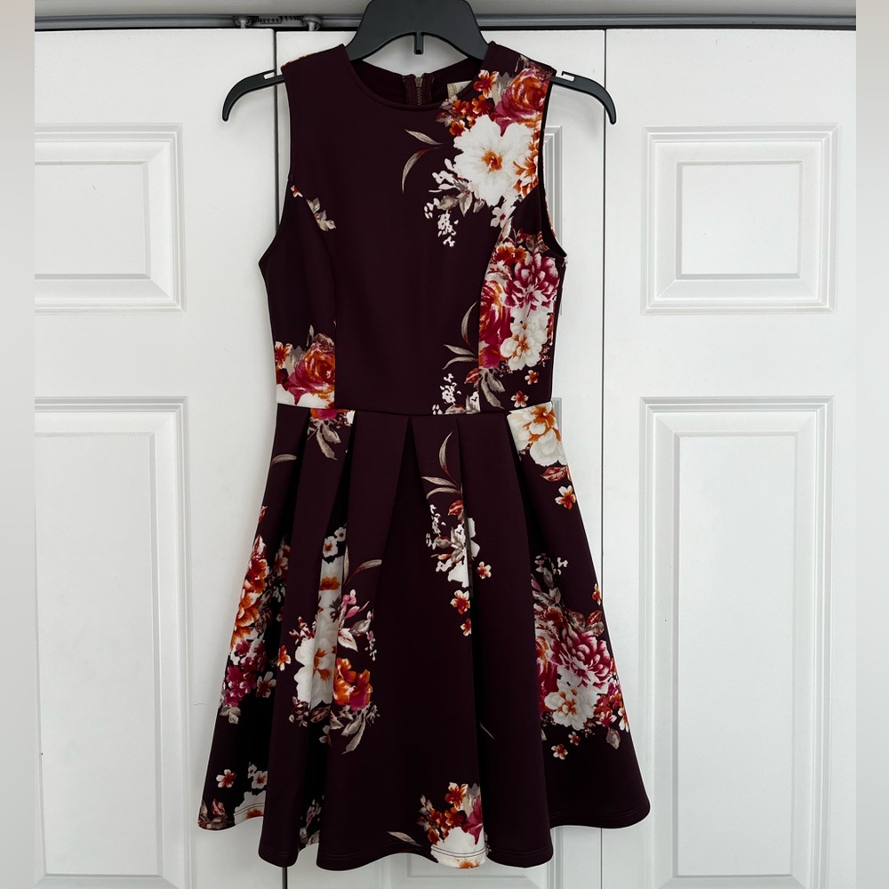 Altar'd State Burgundy / Plum / Wine Floral Dress
